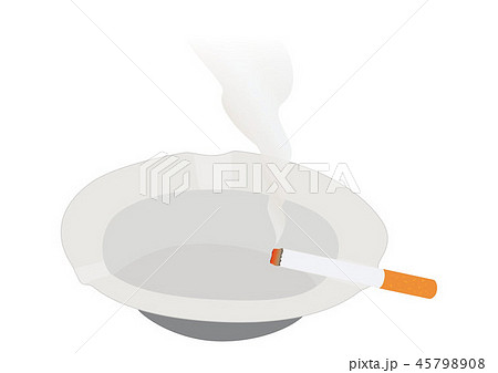 タバコと灰皿のイラスト素材