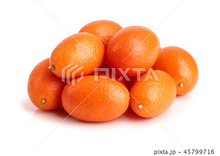 Cumquat or kumquat isolated on white background close up Cumquat or kumquat isolated on white background close up 45799716