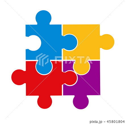 Vector illustration of puzzle pieces  45801804