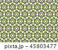 green doodle of hexagonal flowers 45803477