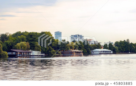 Landscape of Herastrau lake 45803885