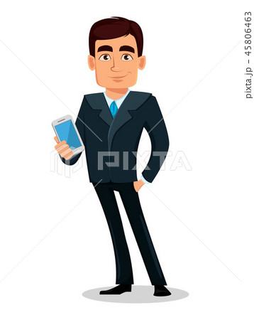 Business man cartoon character in formal suit Business man cartoon character in formal suit 45806463
