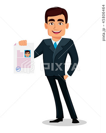 Business man cartoon character in formal suit Business man cartoon character in formal suit 45806464