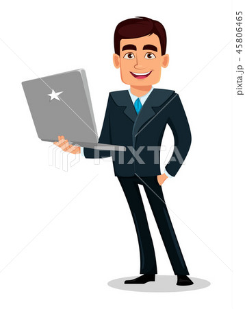 Business man cartoon character in formal suit 45806465