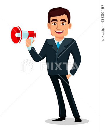 Business man cartoon character in formal suit 45806467