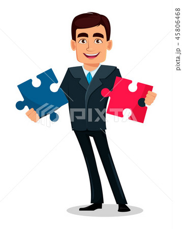 Business man cartoon character in formal suit 45806468