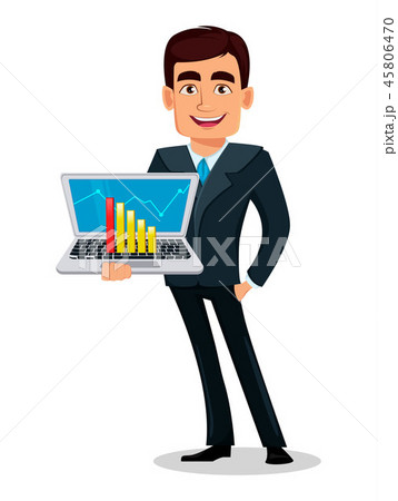 Business man cartoon character in formal suit 45806470