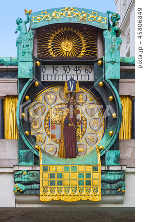 Ankeruhr Clock in Hoher Markt - Vienna Austria 45806849