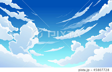 Blue sky with white clouds clear sunny day 45807728