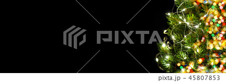 Christmas tree decoration color lights garland 45807853