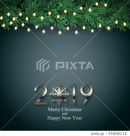 2019 New Year Background. Vector Illustration 45808218