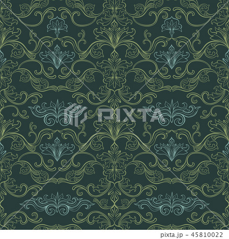 Damask Vector Vintage Seamless Pattern 45810022