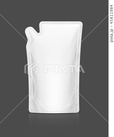 white refill pouch isolated on gray background 45811984