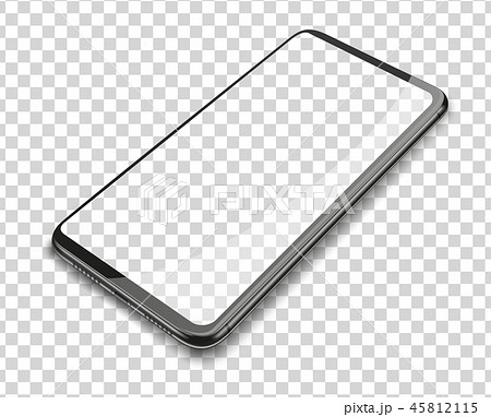 Realistic smart phone on transparent background. Realistic smart phone on transparent background. 45812115