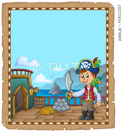 Pirate ship deck topic parchment 2 45812207