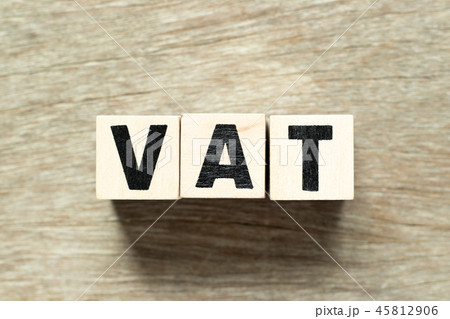 Letter block in word VAT (value added tax) 45812906