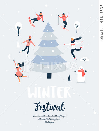 Winter sport scene, Christmas event and festival 45813337