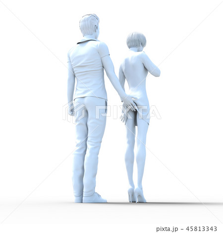 セクハライメージ　perming3DCGイラスト素材 45813343