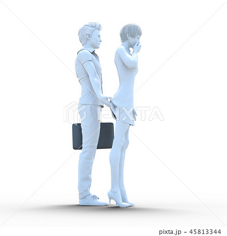 セクハライメージ　perming3DCGイラスト素材 45813344