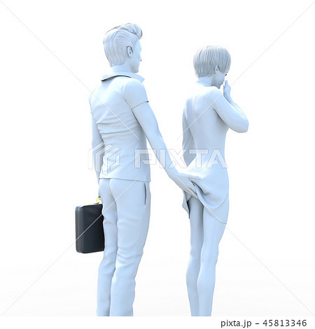 セクハライメージ　perming3DCGイラスト素材 45813346
