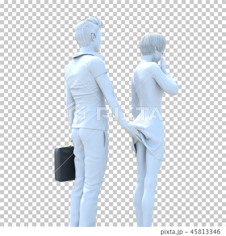 セクハライメージ　perming3DCGイラスト素材 45813346
