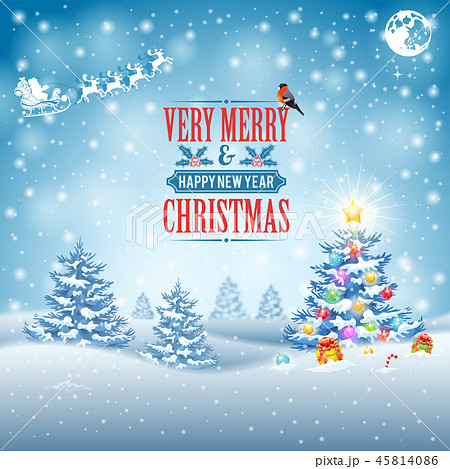 Christmas and New Year Background 45814086