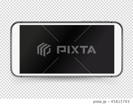 Modern white smartphone with black blank screen Modern white smartphone with black blank screen 45815703