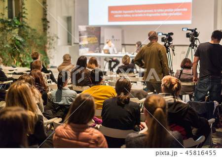Media interview and round table discussion at popular scientific conference. Media interview and round table discussion at popular scientific conference. 45816455