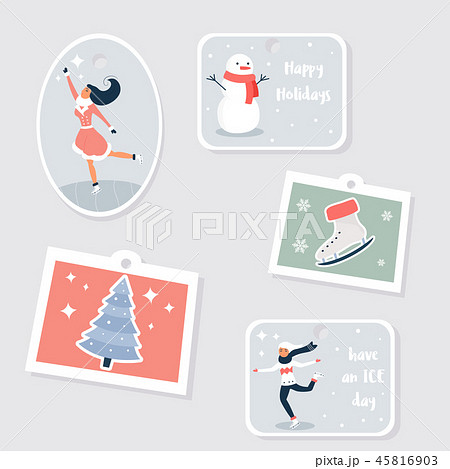 Set of tags and labels for winter holidays Set of tags and labels for winter holidays 45816903