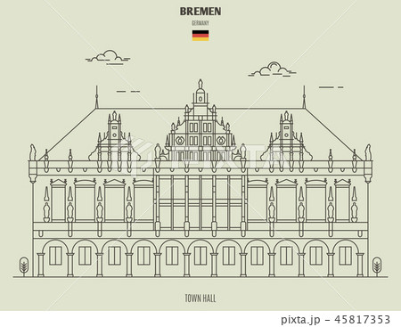 Town Hall in Bremen, Germany. Landmark icon 45817353