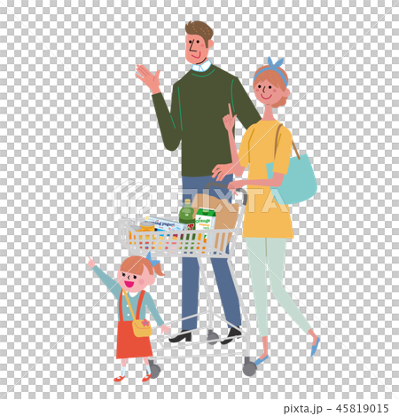  Shopping cart couple woman shopping 45819015