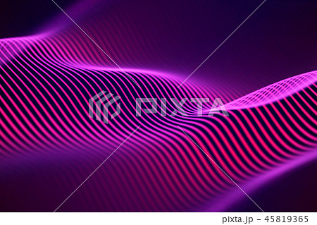 3D Sound waves. Big data abstract visualization. 45819365