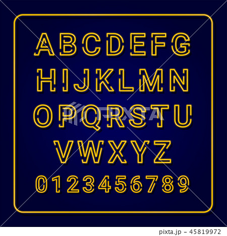 Alphabet Yellow Neon Lamp 45819972