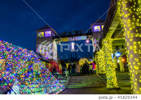 群馬県 ぐんまフラワーパーク イルミネーションフェスタの写真素材