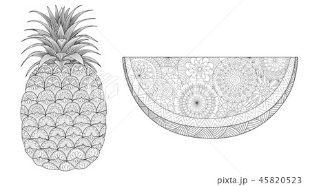 Pineapple and watermelon Pineapple and watermelon 45820523