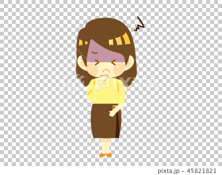 吐き気　体調不良　女性 45821821