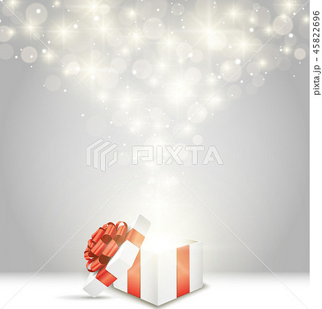 クリスマスのプレゼントと輝く光 45822696