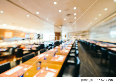 Abstract blur and defocused breakfast buffet in hotel restaurant and coffee shop cafe interior Abstract blur and defocused breakfast buffet in hotel restaurant and coffee shop cafe interior 45823390