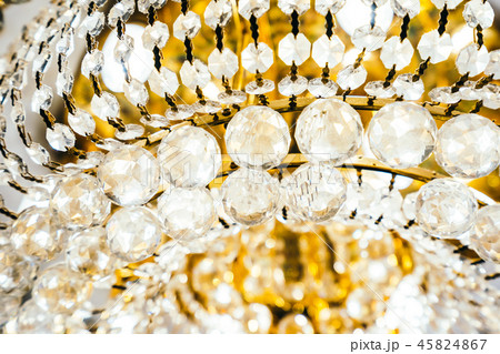 Beautiful luxury crystal chandelier decoration interior Beautiful luxury crystal chandelier decoration interior 45824867