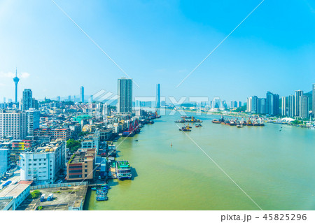 Beautiful architecture building cityscape of macau city Beautiful architecture building cityscape of macau city 45825296