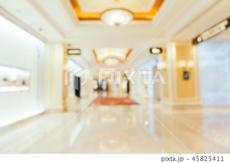 Abstract blur and defocused hotel lobby interior Abstract blur and defocused hotel lobby interior 45825411