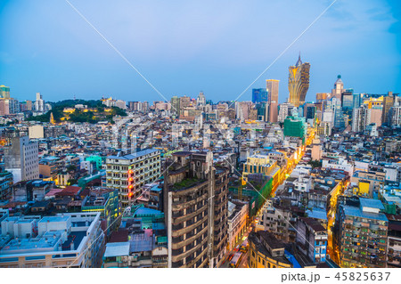 Beautiful architecture building cityscape of macau city Beautiful architecture building cityscape of macau city 45825637