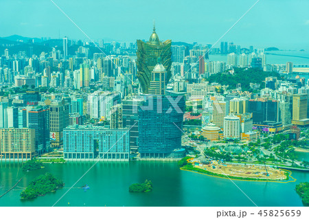 Beautiful architecture building cityscape in macau Beautiful architecture building cityscape in macau 45825659