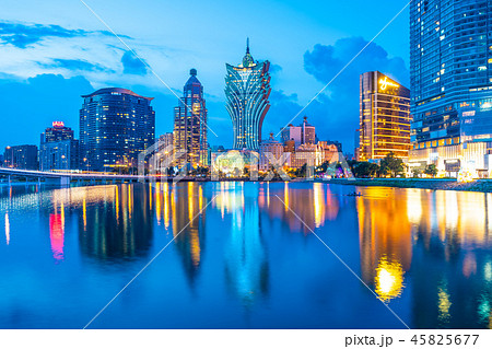 Beautiful architecture building cityscape in macau Beautiful architecture building cityscape in macau 45825677