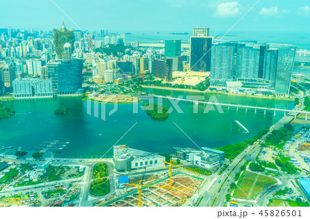 Beautiful architecture building cityscape in macau 45826501