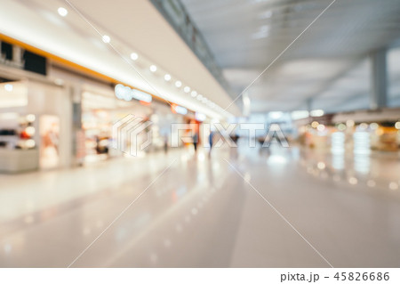 Abstract blur and defocused airport terminal interior 45826686