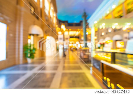 Abstract blur and defocused shopping mall of department store Abstract blur and defocused shopping mall of department store 45827483