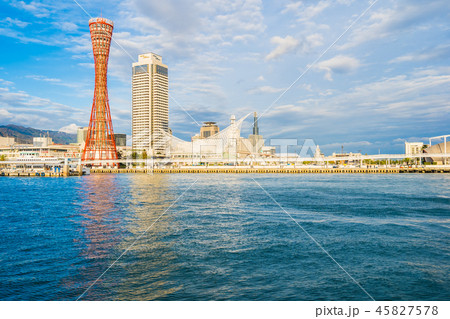 Beautiful cityscape with architecture building and kobe tower city skyline Beautiful cityscape with architecture building and kobe tower city skyline 45827578