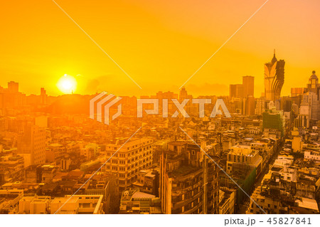 Beautiful architecture building cityscape of macau city 45827841