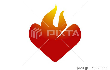 Fire Love Logo Design Template Vector 45828272